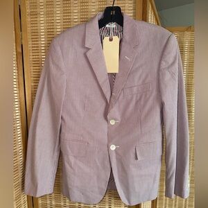 Thom Browne Red White blue Striped Blazer classic half lining in pincord